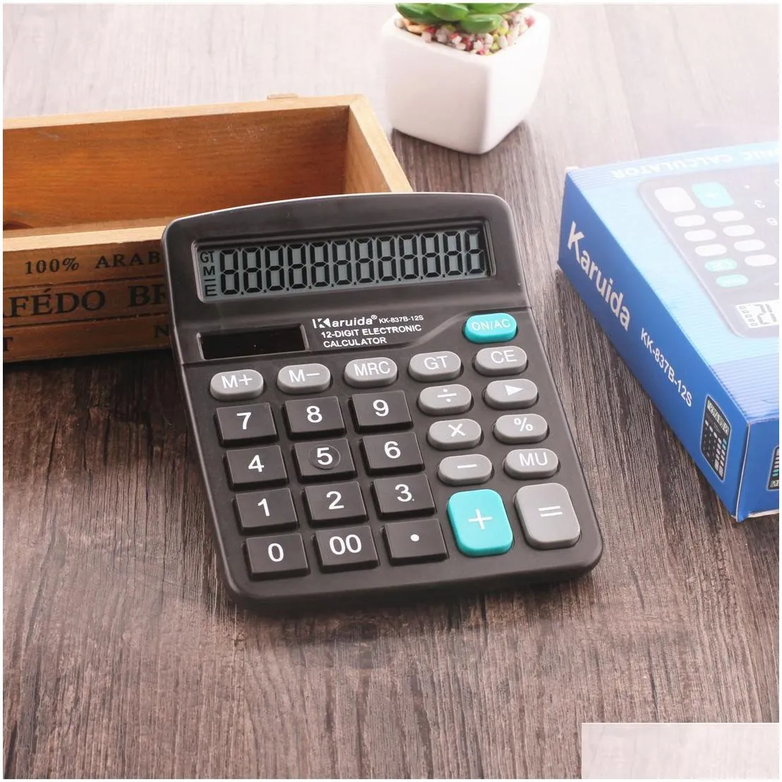 t 837b true solar computer screen 12 bit dual power calculator student test calculator logo