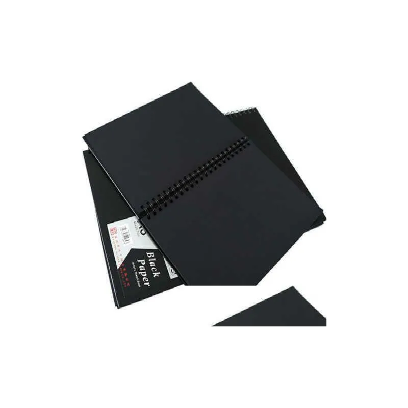 black card book a4 120 pages black card paper inner page coil book graffiti a3 photo album diy black sketchbook notebook