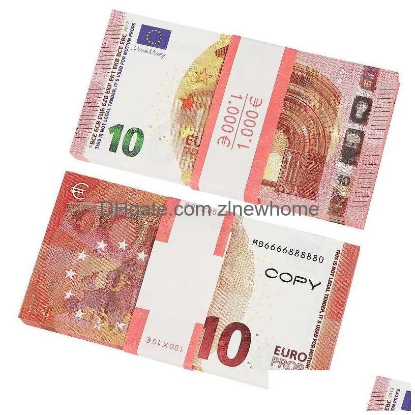 realistic prop money british paper money pound eu copy 100pcs pack nightclub movie fake banknote for money collection bar isxui