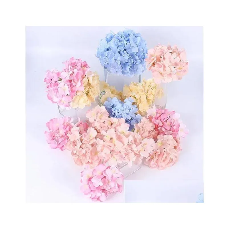 simulated hydrangea head amazing colorful decorative flower for wedding party luxury artificial hydrangea silk diy flower decoration