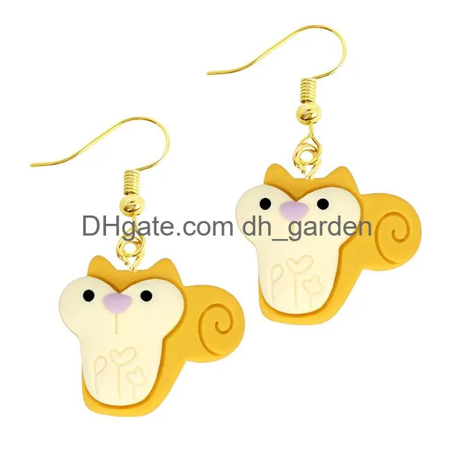 earring for women resin drop funny custom cute girls gift eardrop kids animal duck rabbit owl bear sheep fox dangle earrings