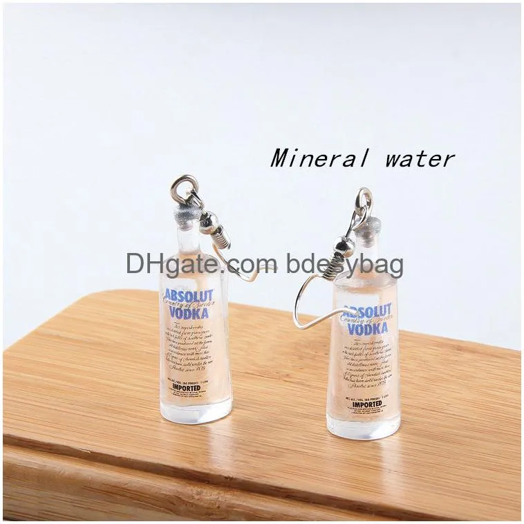 water bottle charms resin earring findings 3d phone case key chain necklace diy decoration jewelry make 30x10mm