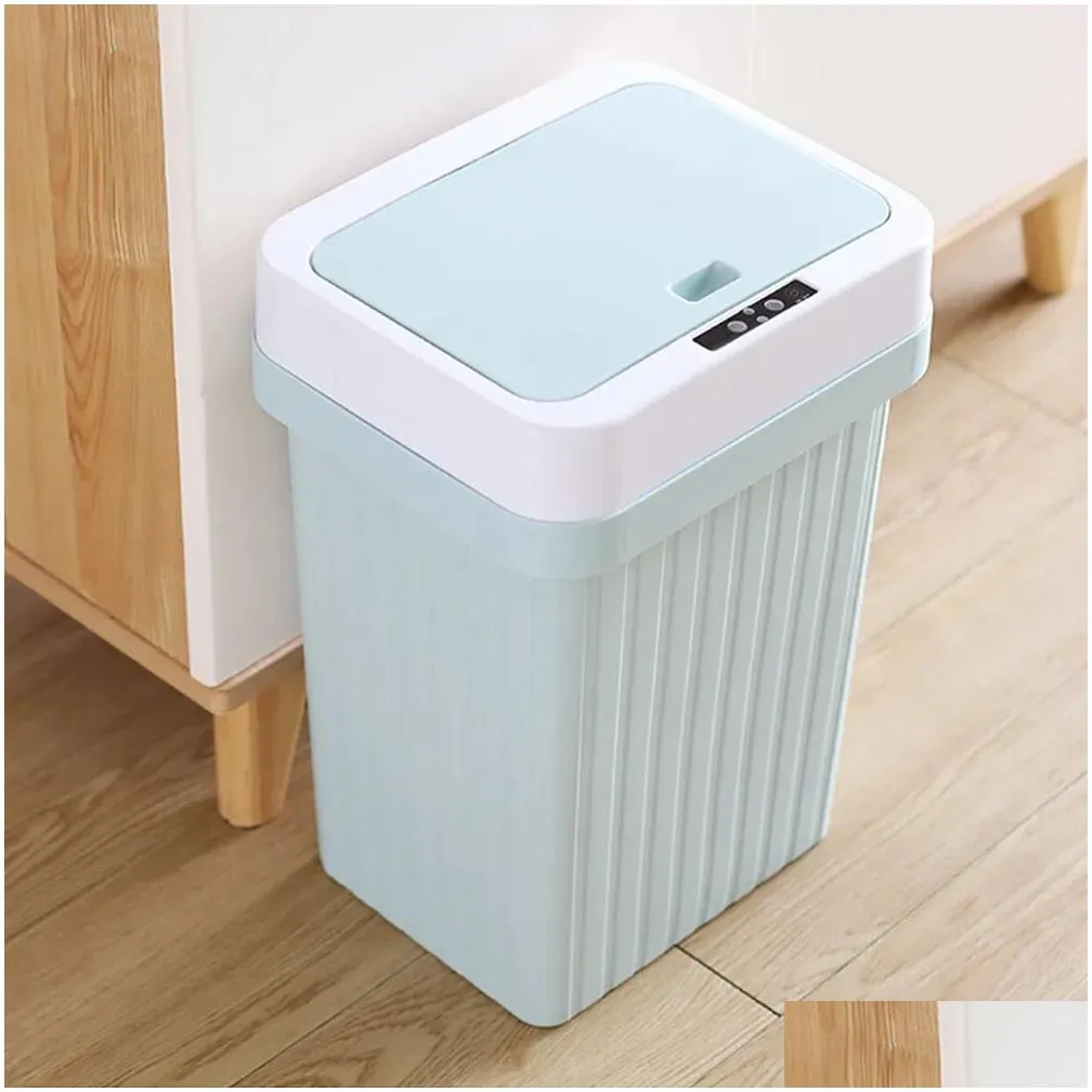 12l smart sensor trash can automatic sensor dustbin abs touchless garbage bin