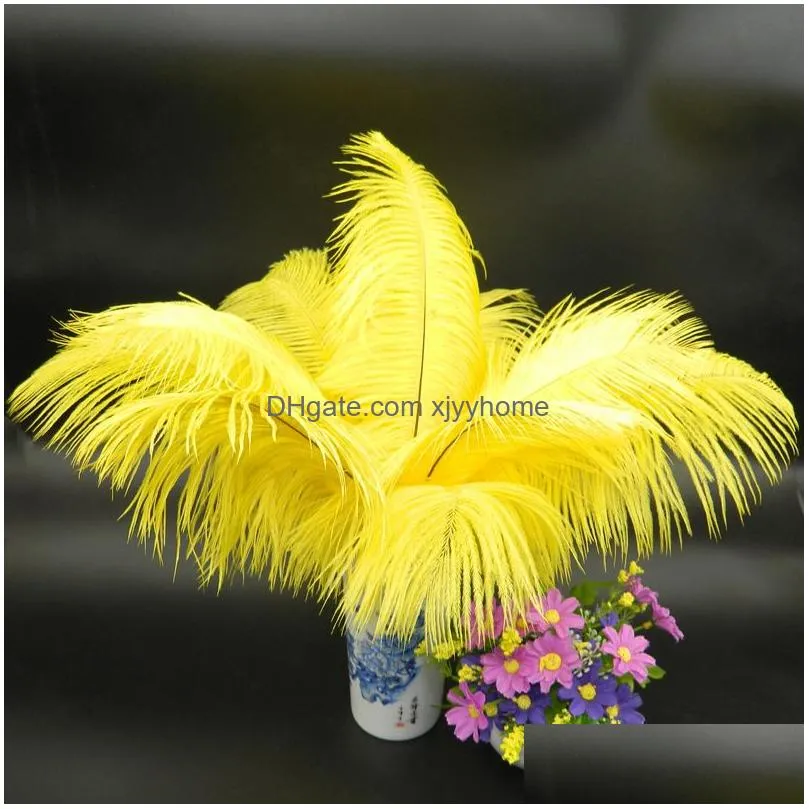 3035cm high quality dyed large ostrich feather ostrich hair bleached ostrich hair regular color stock eea515
