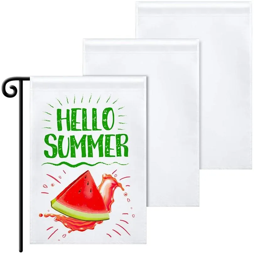 sublimation blank garden flag polyester diy doublesided ready for printing garden or lawn banner 30x45cm