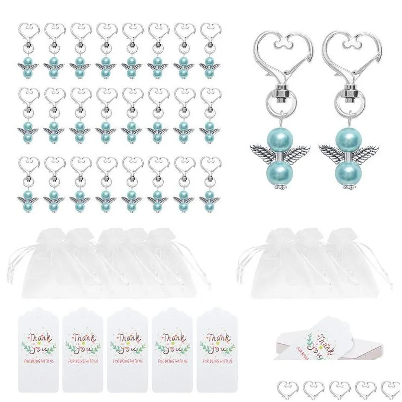 angel favor keychains thank you tags gift bags guest return favors baby shower bridal shower wedding gifts 1295 v2