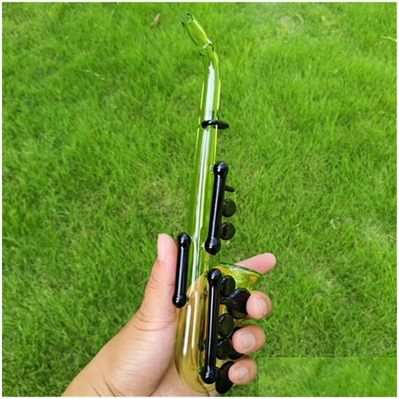 Smoking Pipes Glass Water Bong Pipe Rig Headyglass Saxophone Hookahs