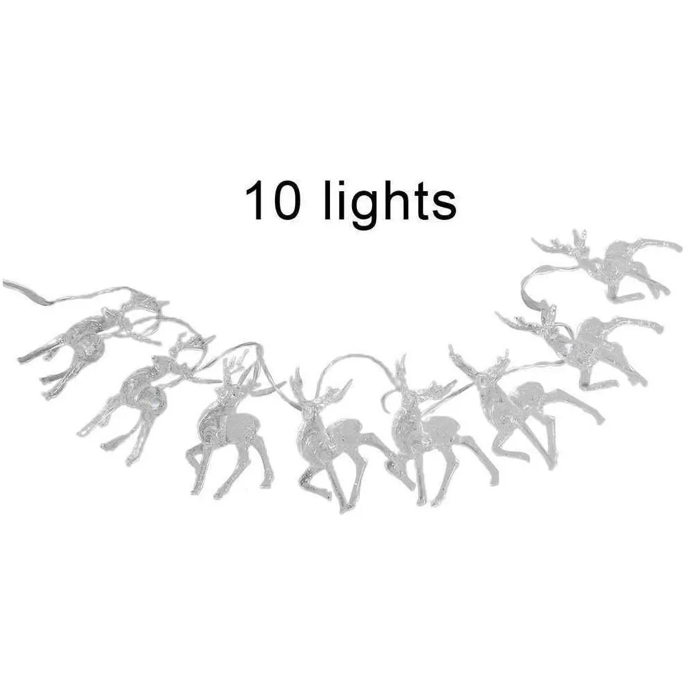 20pcs christmas deer lights outdoor decoration  led curtain icicle string lights new year wedding party garland light led ins y0720