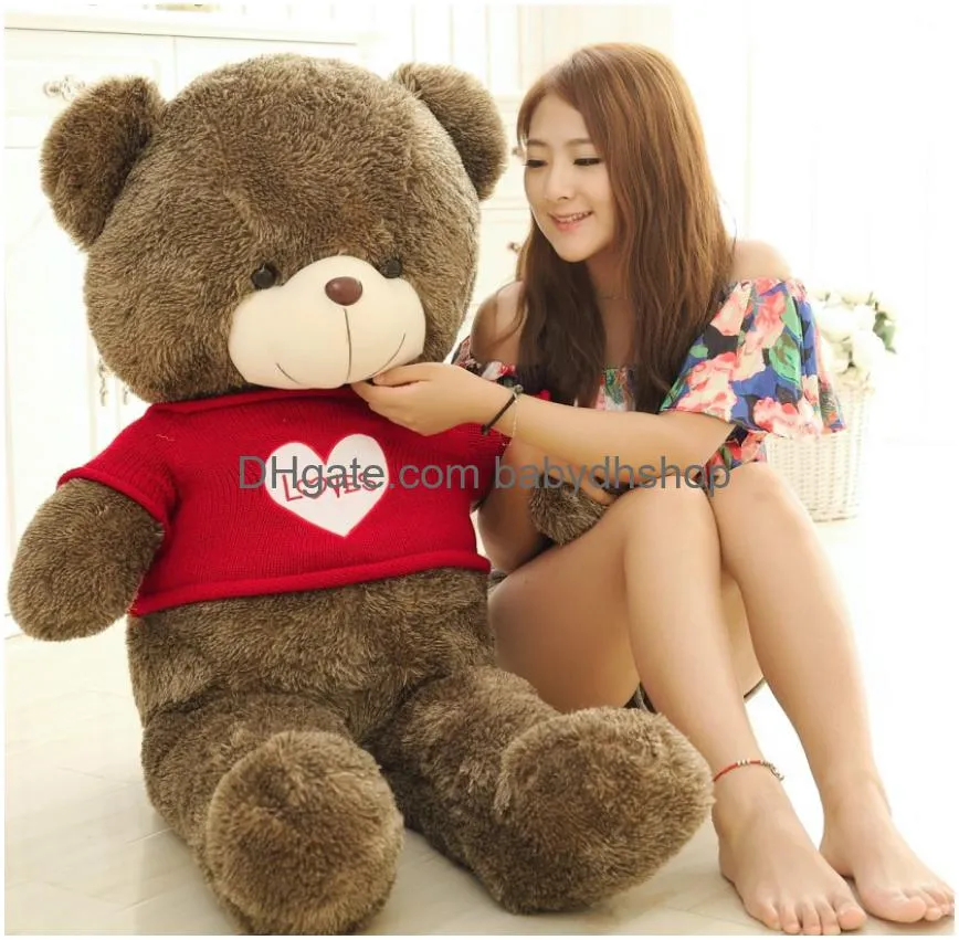 2015 arriving  rightangle measurements 200cm/78inch teddy bear plush huge soft toy plush toys valentines day gift 5 color