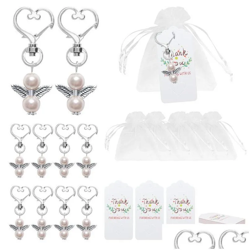 angel favor keychains thank you tags gift bags guest return favors baby shower bridal shower wedding gifts 1295 v2