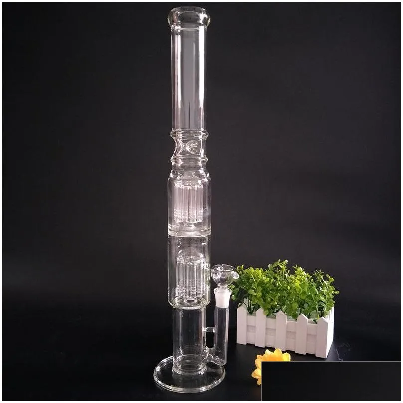 7mm thickness 21 inches tall high quality thick and heavy glass bong glass smoking pipe glass water pipe bongs with 2 percs gb267