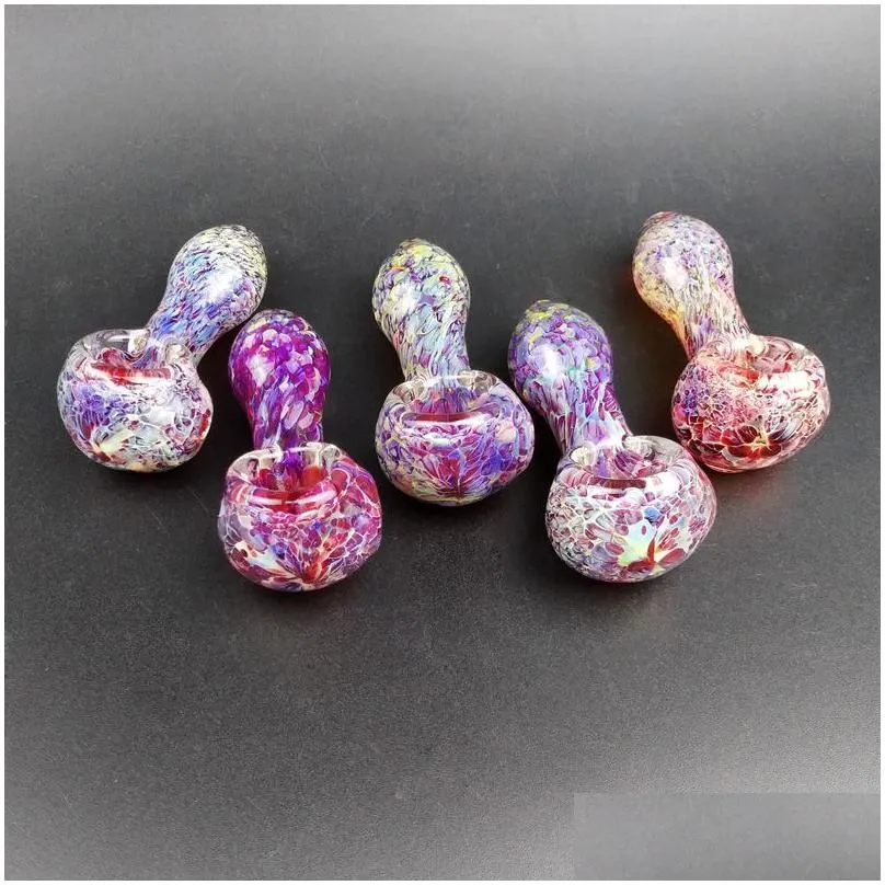 hand glass pipes mini colorful pink cute beauty spoon heady pipe for smoking tobacco