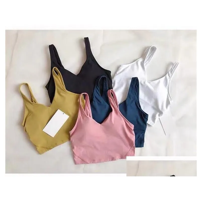 gym tank clothes womens underwear yoga sports bra back bodybuilding all match casual push up align bra crop tops running fitness workout