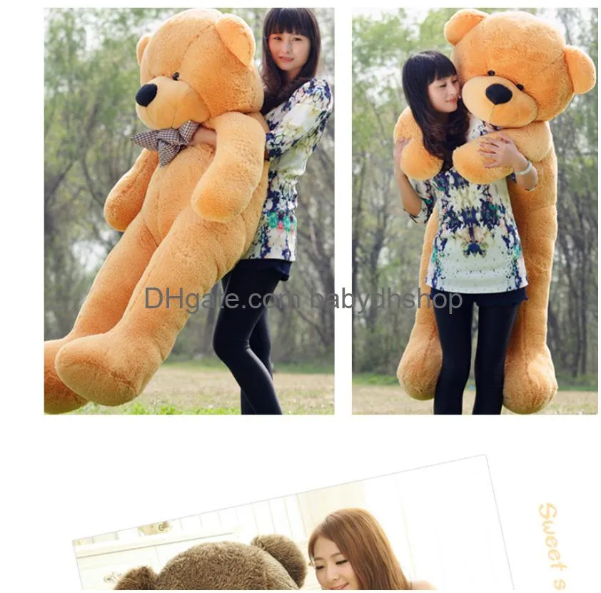 2015 arriving  rightangle measurements 200cm/78inch teddy bear plush huge soft toy plush toys valentines day gift 5 color