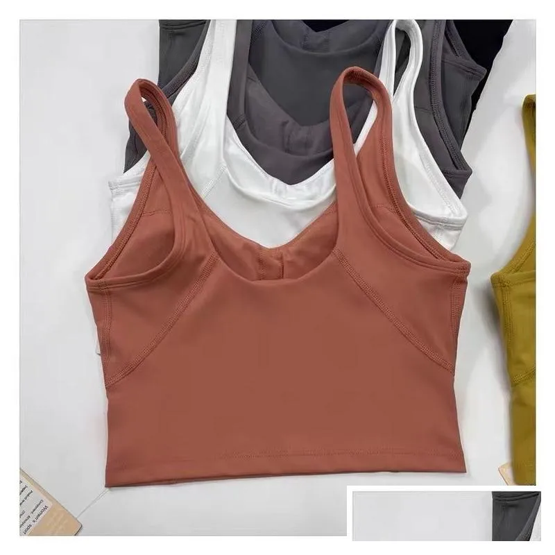 gym tank clothes womens underwear yoga sports bra back bodybuilding all match casual push up align bra crop tops running fitness workout