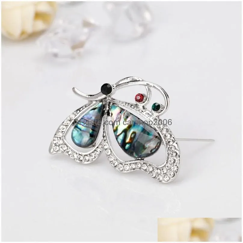 shell butterfly brooch pins fashion business suit dress tops cosage brooches for women men jewelry will and sandy