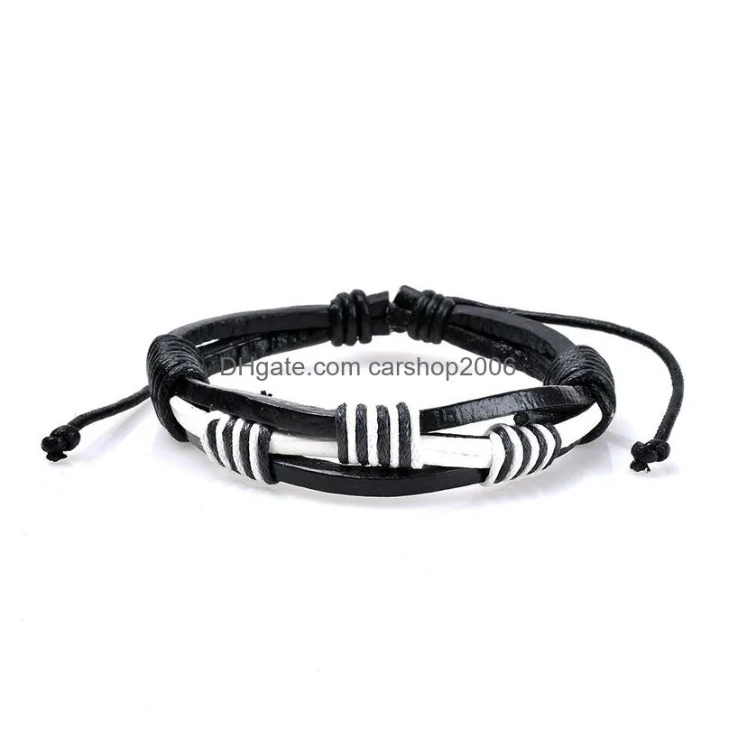 weave leather multilayer wrap bracelet bangle cuffs jewelry women bracelets mens bracelets fashion jewelry gift 320093