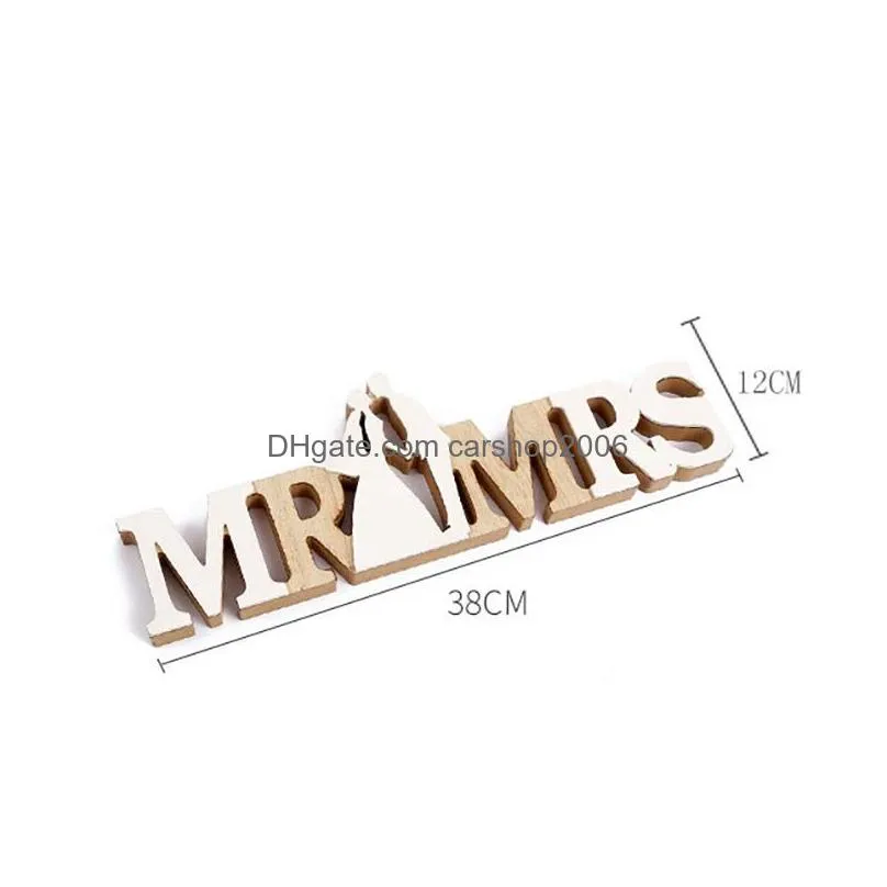 bridegroom bride wedding home decor gift art crafts laser cut wood mr mrs love table decoration statues ornaments room decorating