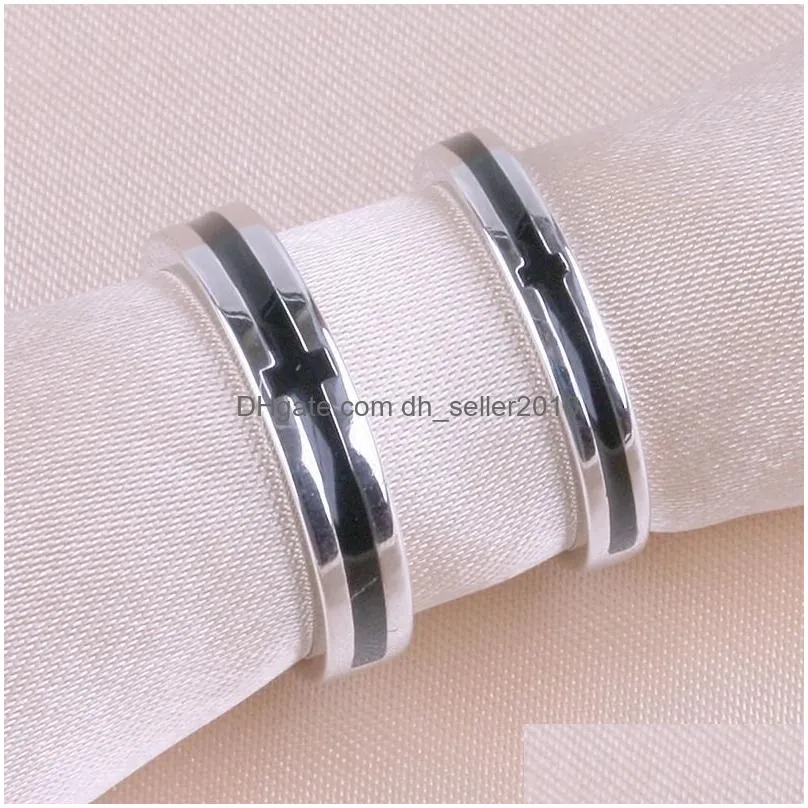 black jesus cross band rings open adjustable silver ring for women men couple fashion jewelry will and sandy