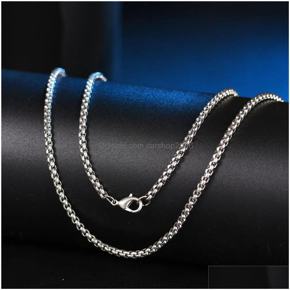 stainless steel silver link chains necklace jewelry for men and women jewelry accessories