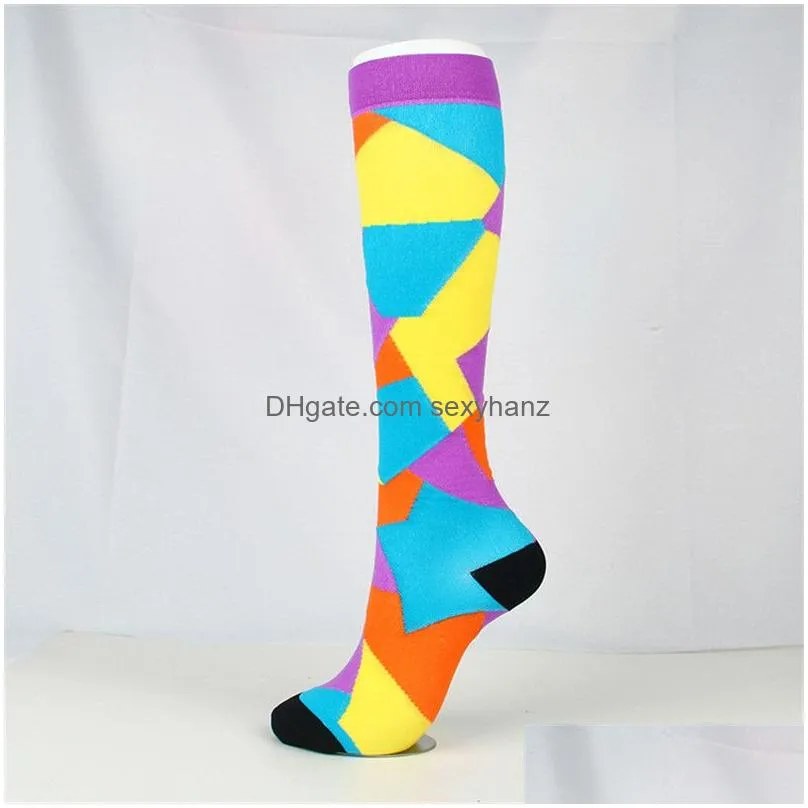 compression camouflage stripe heart print hosiery stockings fashion women men running travel cycling sport socks will and sandy gift