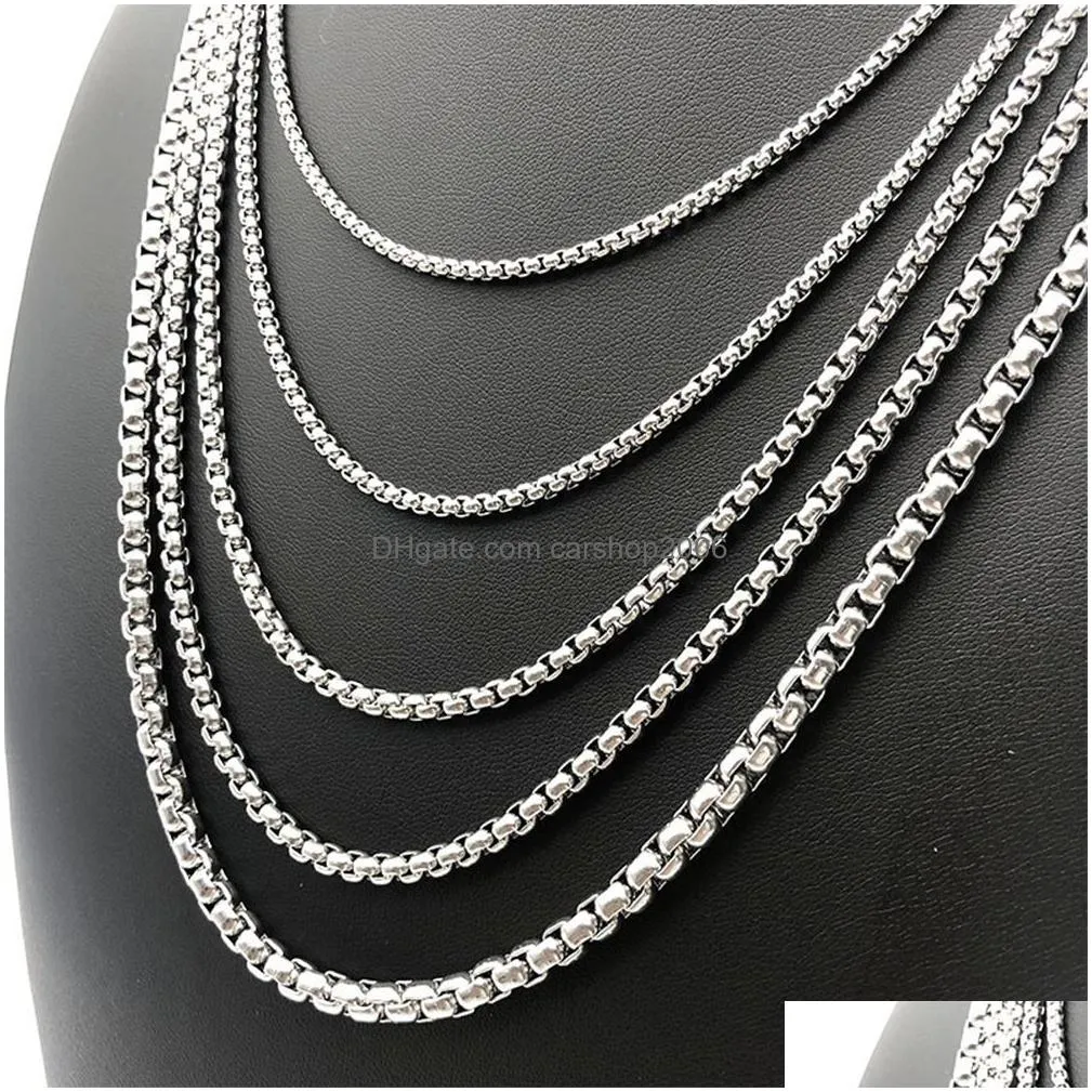 stainless steel silver link chains necklace jewelry for men and women jewelry accessories