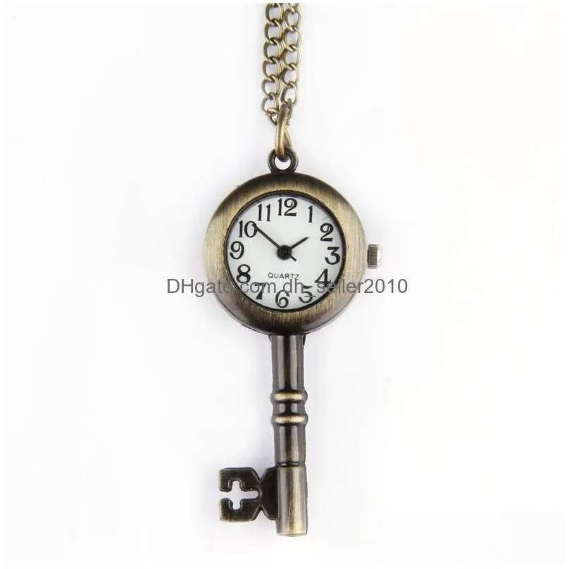 bronze pocket watch retro hollow heart star love mom dad crown roman numbers pocket watches pendant fashion jewelry will and sandy