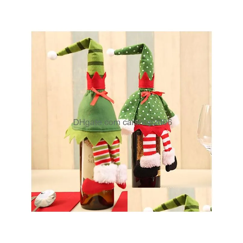 elf wine bottle cover christmas decorations bottle case bags for party home decor fashion drop ship