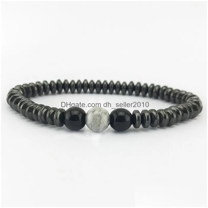 black magnetic strands bracelet healing agate tiger eye bead bracelets women mens fashion jewelry will and sandy gift