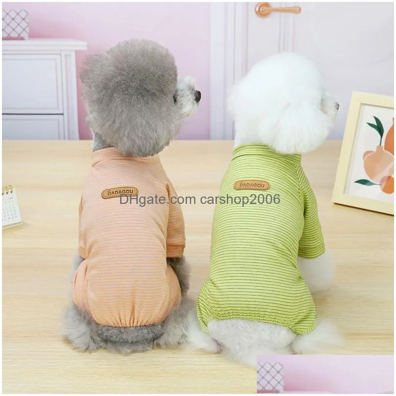 stripes pets puppy coat jacket outfit summer 4 legs dog coat apparel pets supplies will and sandy