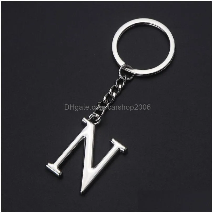 26 az english initial key ring metal letter keychain holder handbag hangs fashion jewelry will and sandy gift