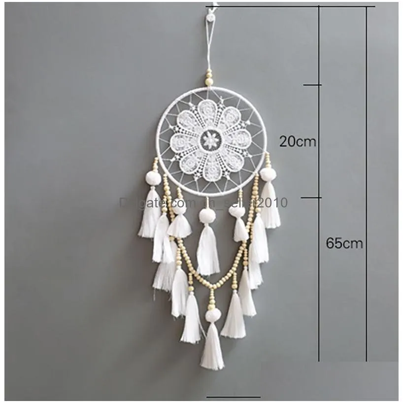 wood bead tassel handmade pendant hanging for home window decor wind chimes wall car hanging decor