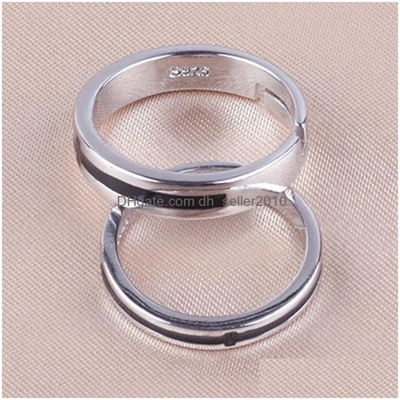 black jesus cross band rings open adjustable silver ring for women men couple fashion jewelry will and sandy