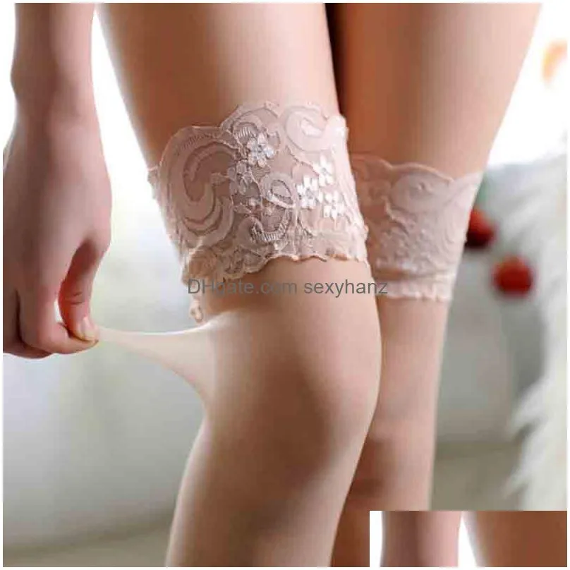 solid color lace see through stockings sexy socks suspender pantyhose tight stockings underwear women clothes black red purple