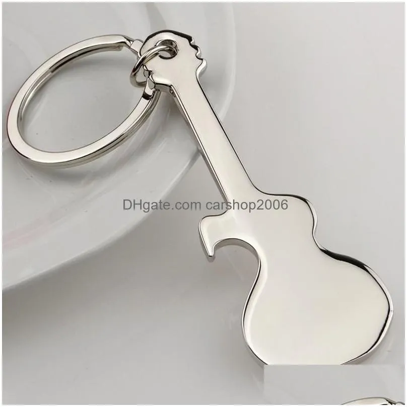 musical instruments guita bottle opener key ring simple metal summer beer openers keychain bar hand tool fashion will and sandy