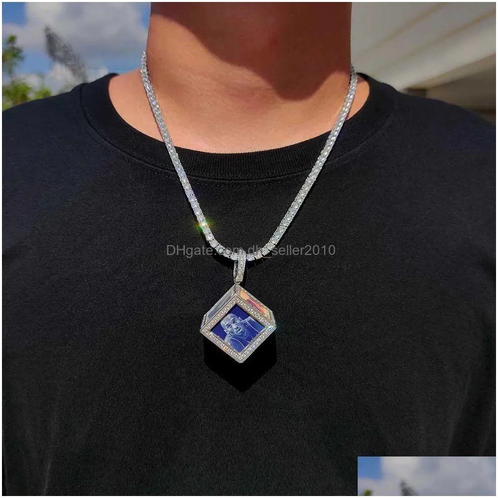 photo projection necklace personalized square pendant with custom picture unique jewelry for all occasions
