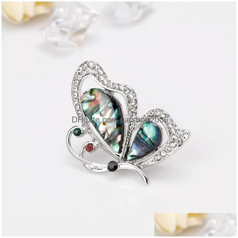 shell butterfly brooch pins fashion business suit dress tops cosage brooches for women men jewelry will and sandy