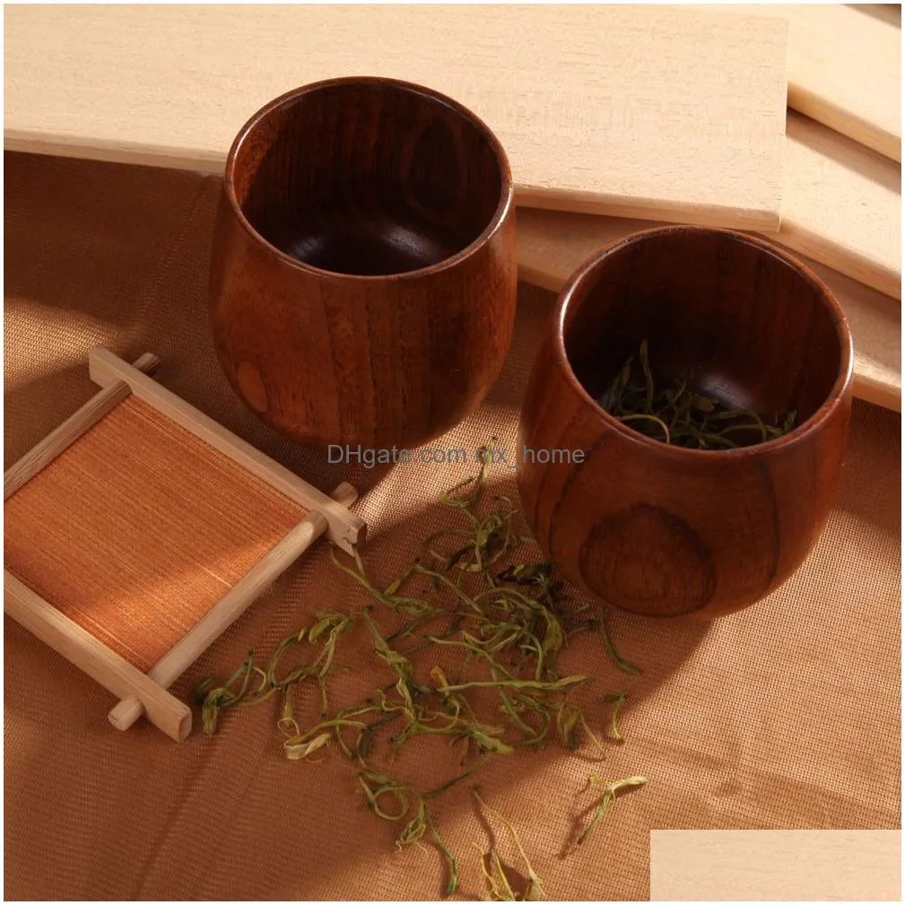 wooden big belly cups handmade natural spruce wood cups beer tea coffee milk water cup kitchen bar party drinkware cup