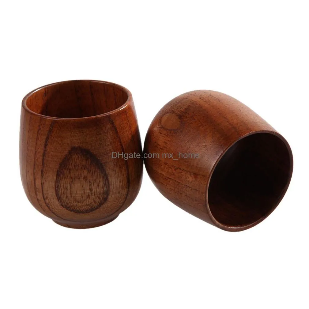 wooden big belly cups handmade natural spruce wood cups beer tea coffee milk water cup kitchen bar party drinkware cup