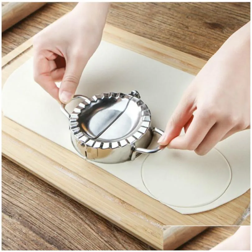 automatic stainless steel dumpling maker kitchen tools home food mould gadget kneading pasta making tools