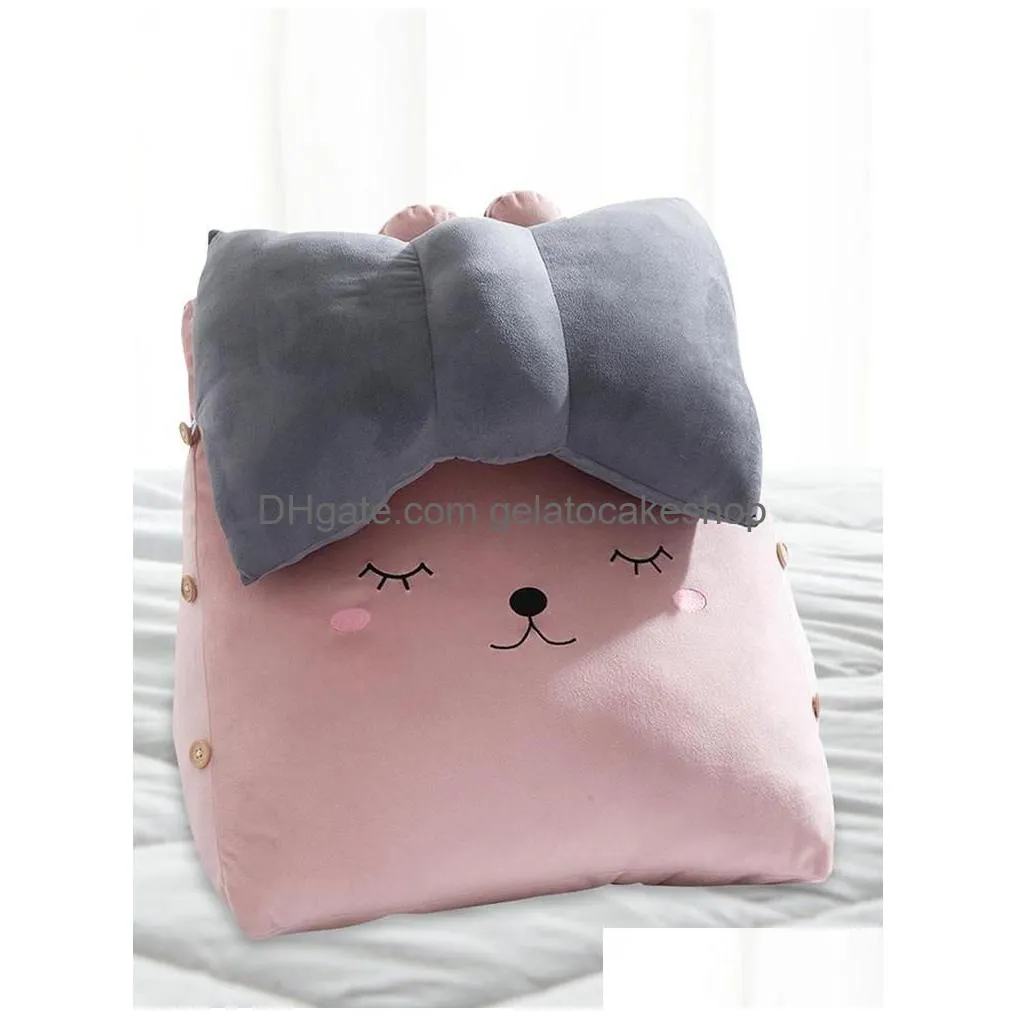 cushion/decorative pillow cute wedge reading backrest washable comfortable back lumbar pad chair rest support cushions