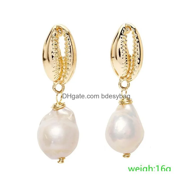 shell earrings pearl pendant earrings beach sea earrings accessories ladies gift jewelry