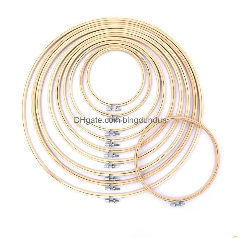 diy sewing tool round wooden wooden embroidery hoops set bamboo circle cross hoop stitch tools craft hoop accessories