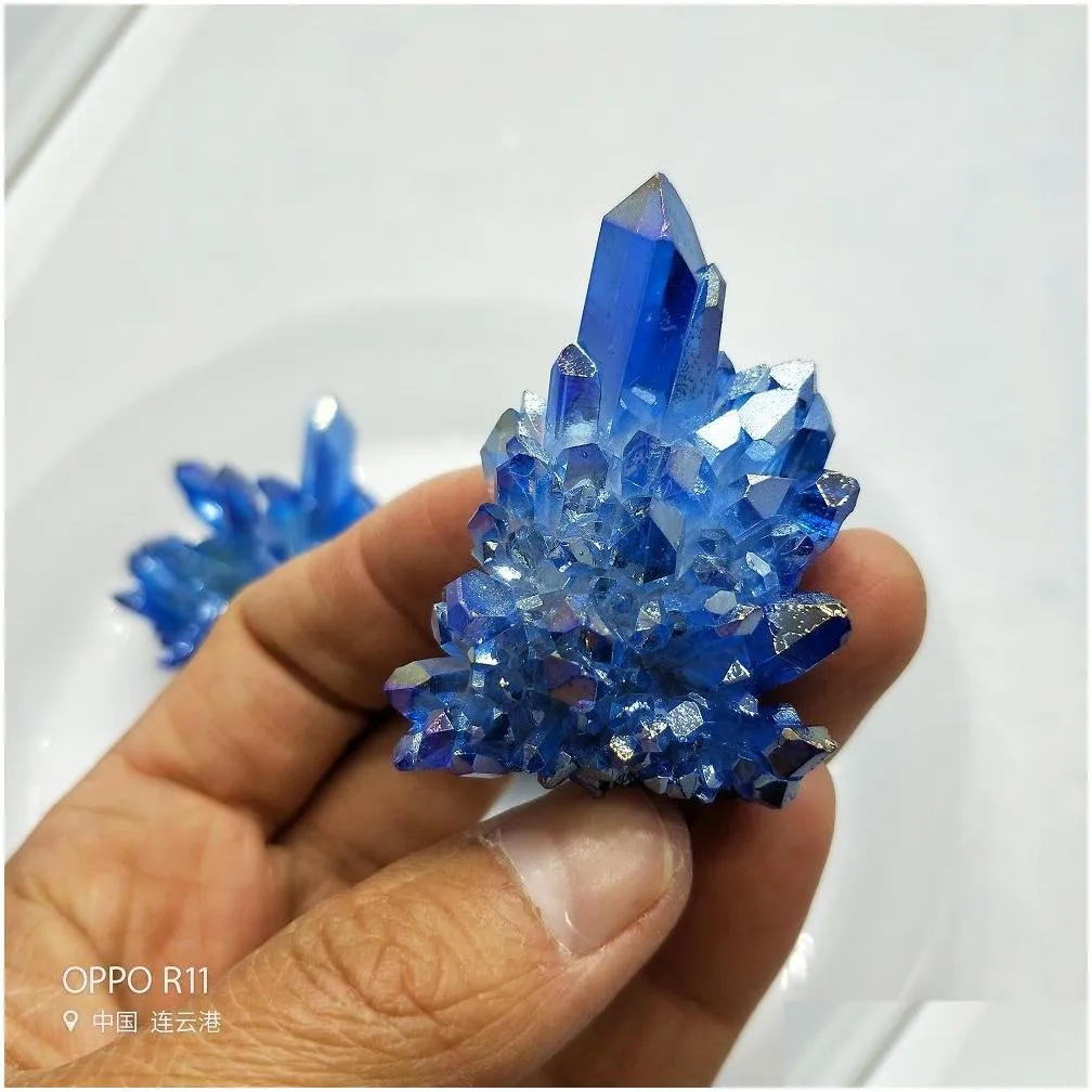 4050g very nice phantom of the blue angel aura crystal crowd natural quartz and minerals stone decoration for home mineral specimen