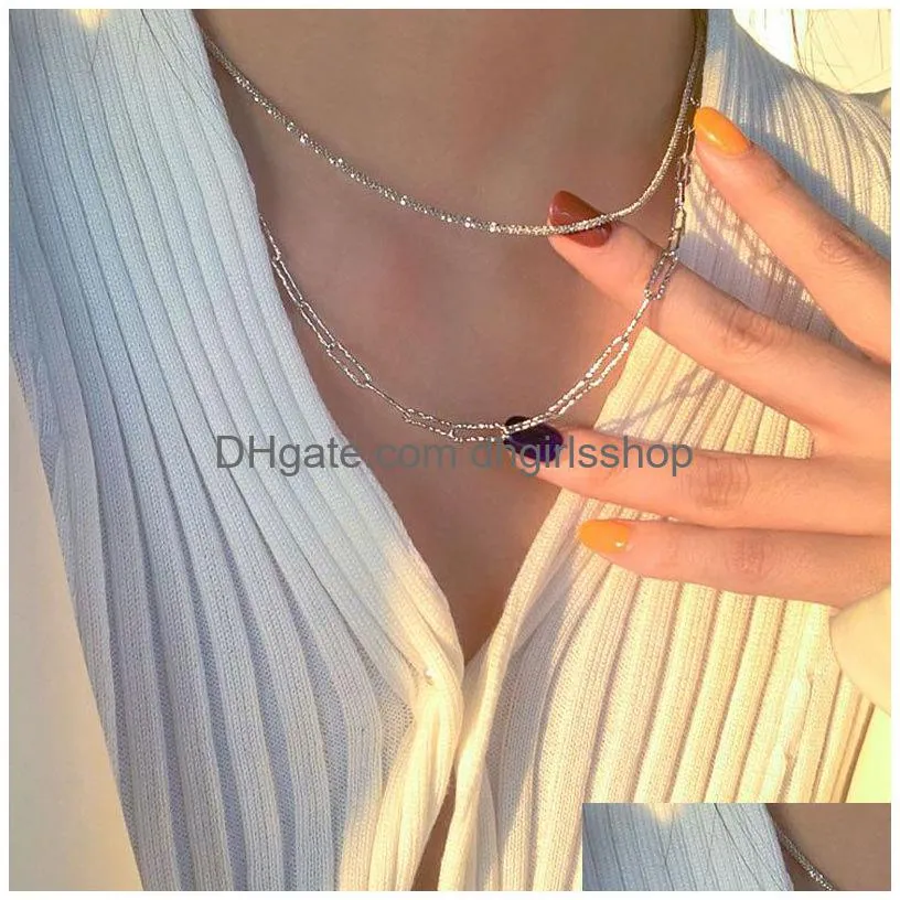 bright flash chain snake bone chain 925 silver necklace for women wedding fashion jewelry girlfriend gift