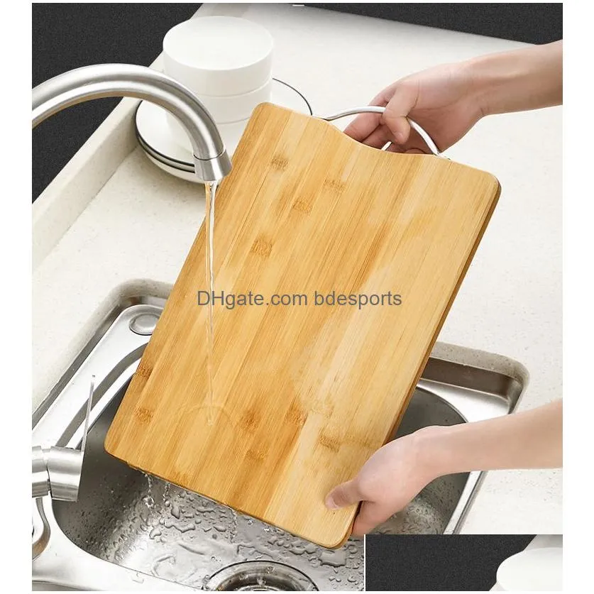 chopping blocks kitchen chopping board wooden vegetable fruits outdoor camping food cutting board bamboo rectangle meats cutting board
