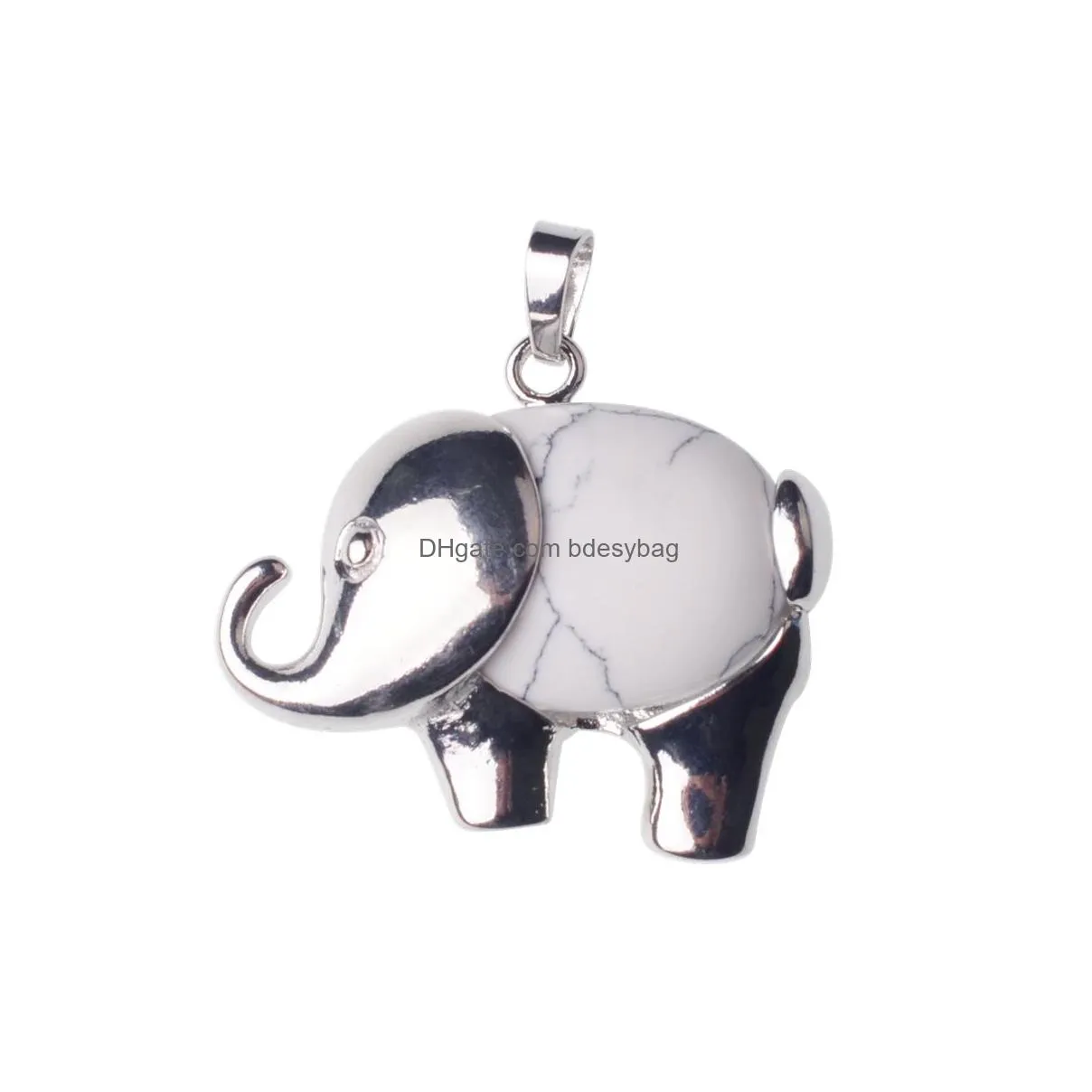 alloy elephant gemstone pendant men and women old and new year easter gifts fashion valentines day gift necklace