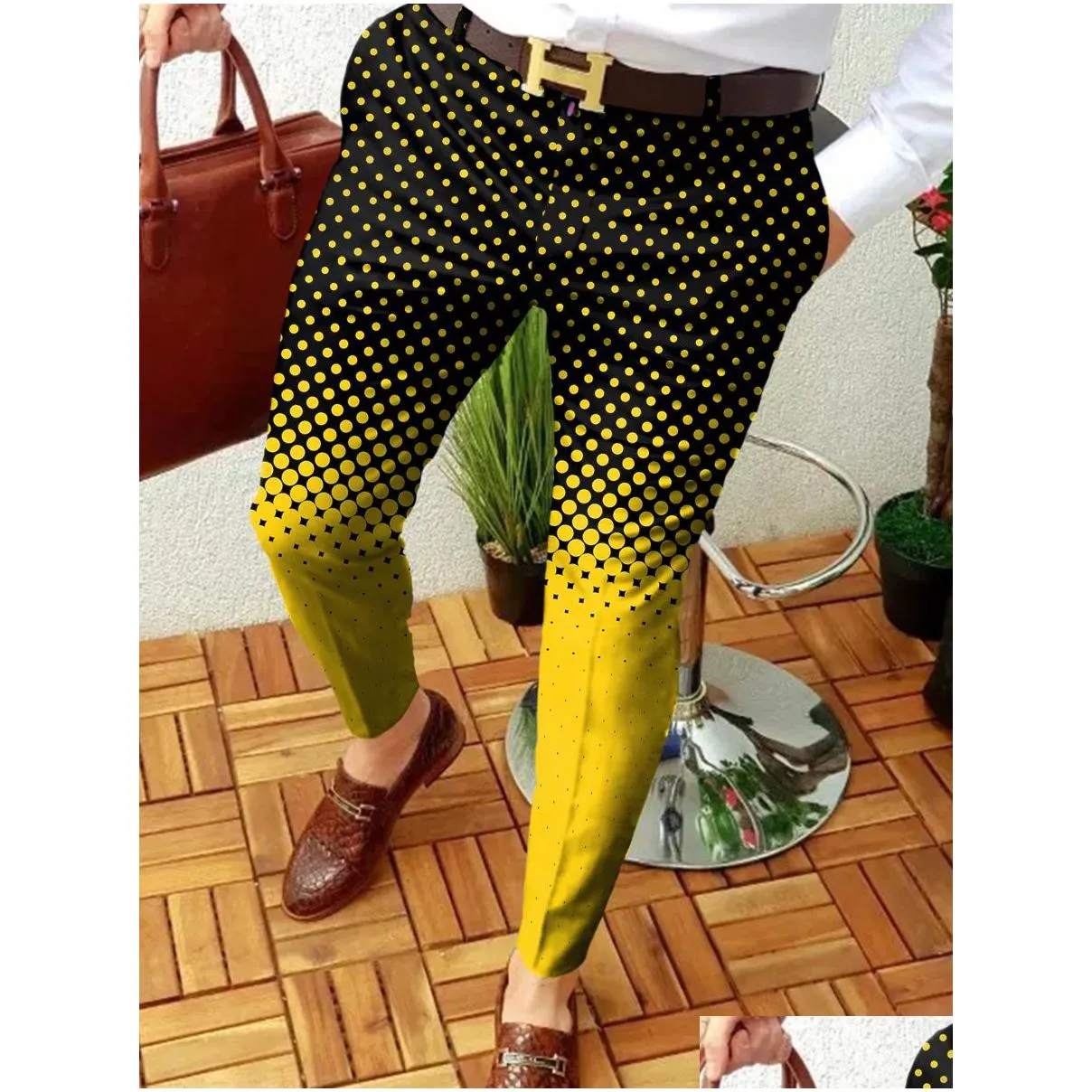 summer hip hop print geometric pants high fashion mens plus size printing long casual man patterned 3xl trousers