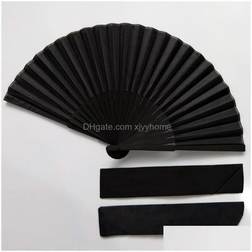 chinese style black vintage hand fan folding fans dance wedding party favor chinese dance party folding fans