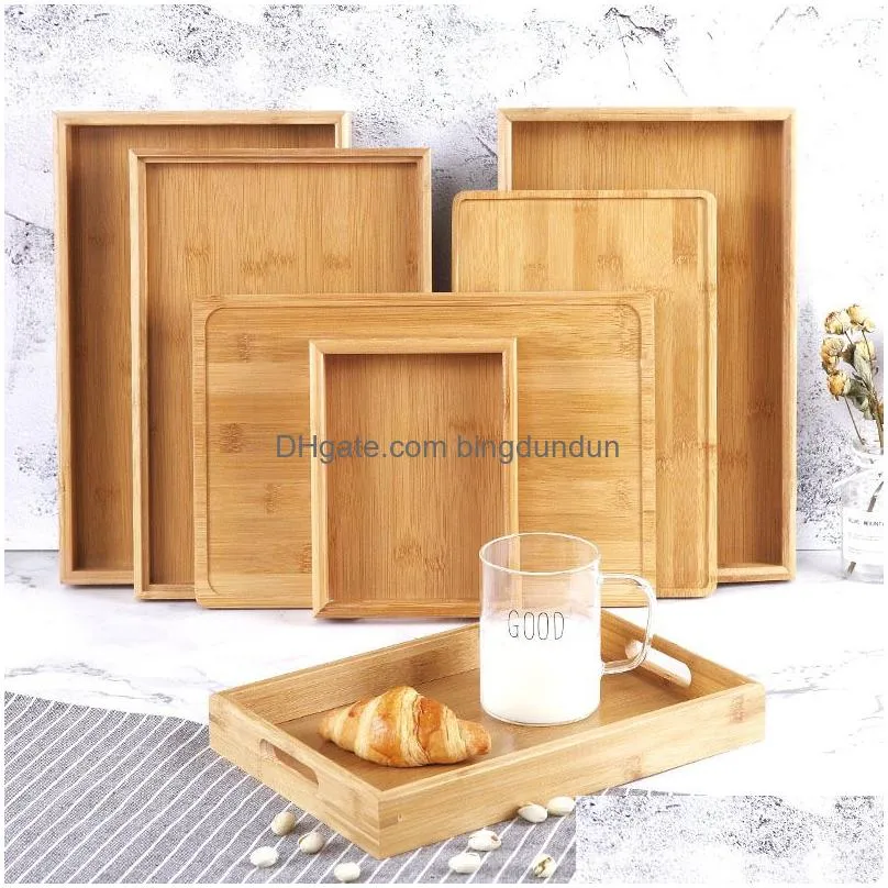 bamboo wooden rectangular tea tray solid wood tray trays serving tray kung fu tea cup tray wooden hotel